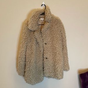 Fluffy dress coat